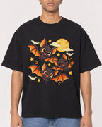Mockup Boxy Heavyweight Tee Black male close-up 10