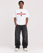Mockup Boxy Heavyweight Tee White male full-body 05