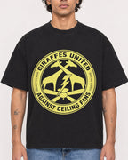 Mockup Boxy Heavyweight Tee Black male close-up 30