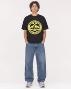 Mockup Boxy Heavyweight Tee Black male full-body 30