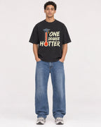 Mockup Boxy Heavyweight Tee Black male full-body 10