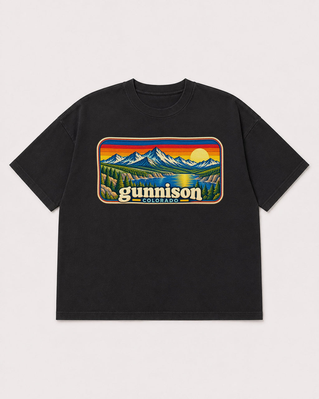 Mockup Boxy Heavyweight Tee Black product