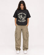 Mockup Boxy Heavyweight Tee Black female full-body 06