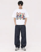 Mockup Boxy Heavyweight Tee White male full-body 31