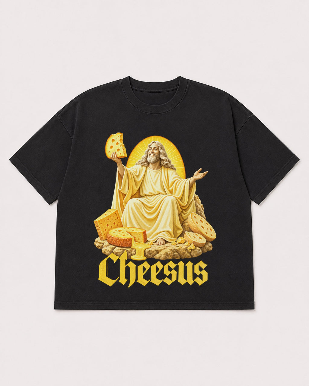 Mockup Boxy Heavyweight Tee Black product