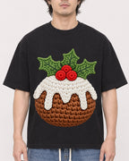 Mockup Boxy Heavyweight Tee Black male close-up 03