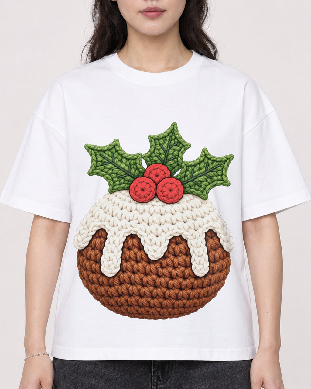 Mockup Boxy Heavyweight Tee White female close-up 03