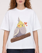 Mockup Boxy Heavyweight Tee White female close-up 09