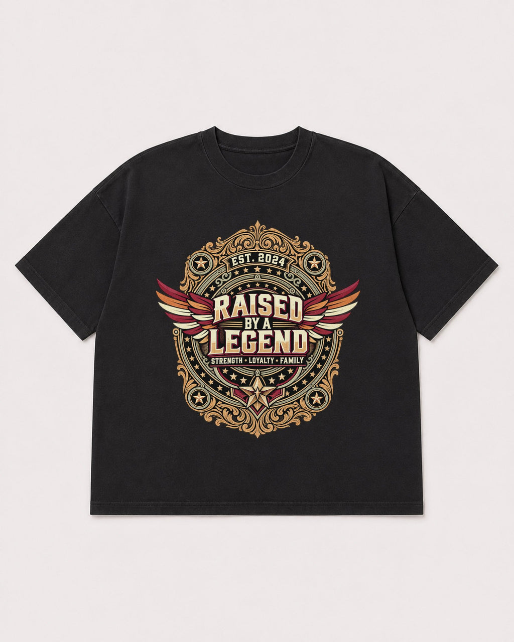 Mockup Boxy Heavyweight Tee Black product