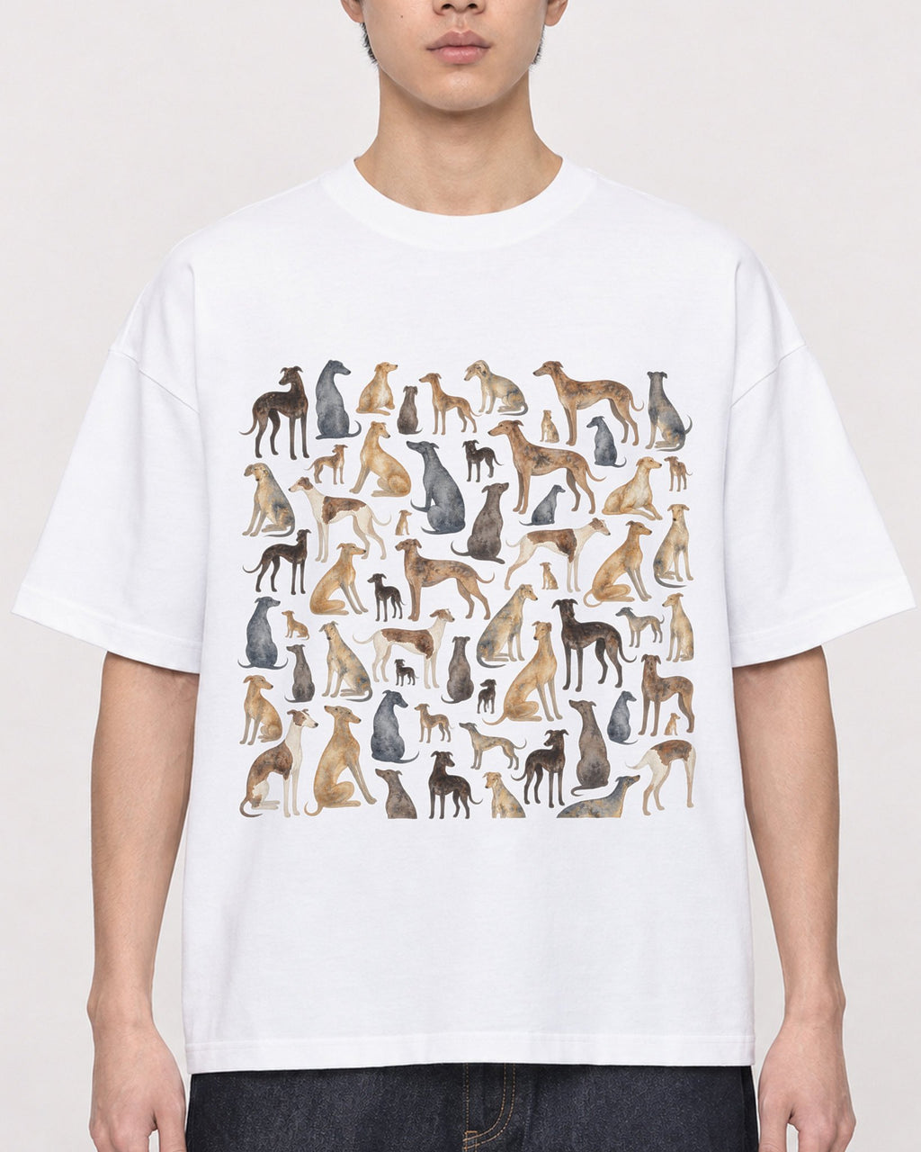 Mockup Boxy Heavyweight Tee White male close-up 01