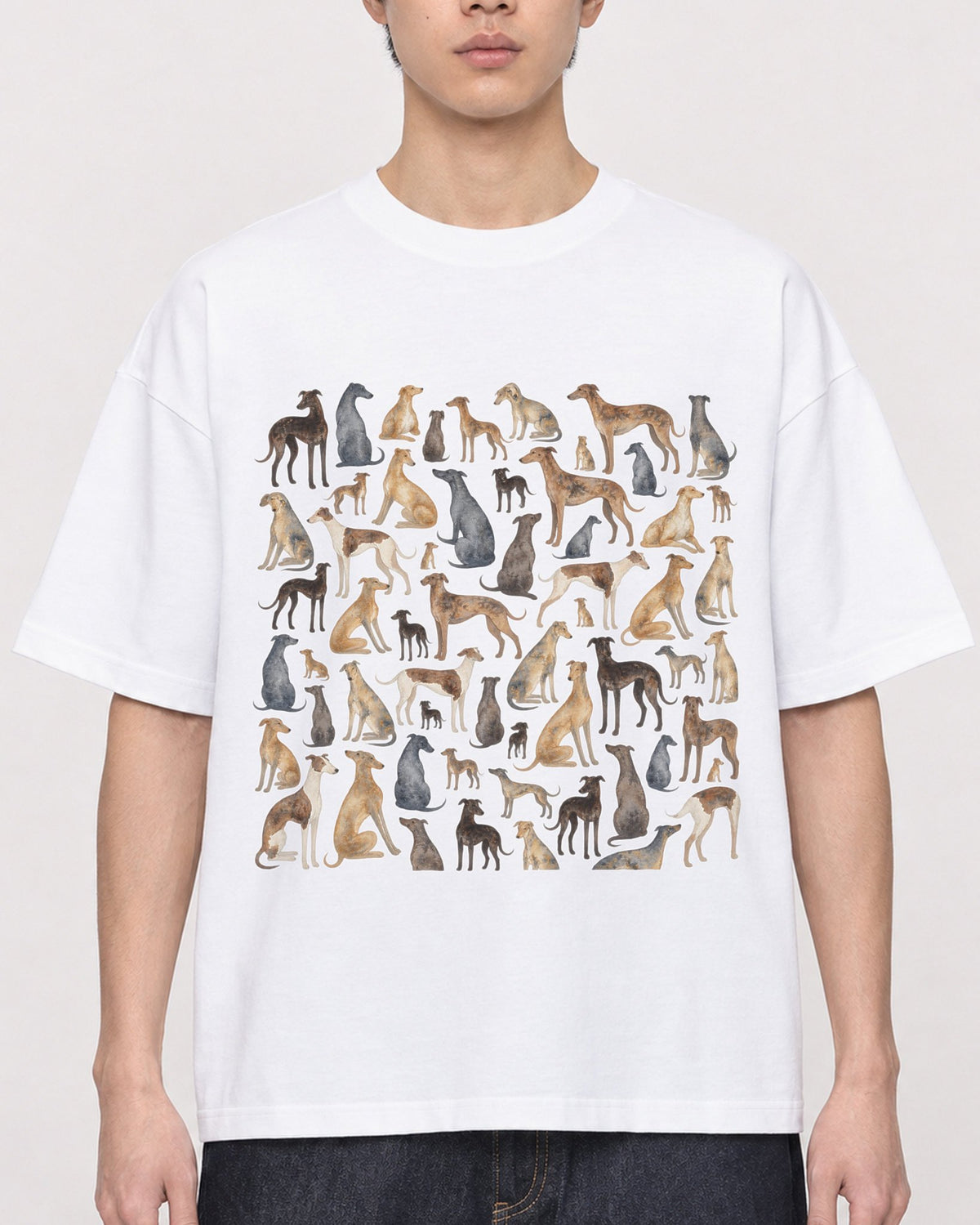 Mockup Boxy Heavyweight Tee White male close-up 01