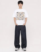 Mockup Boxy Heavyweight Tee White male full-body 01
