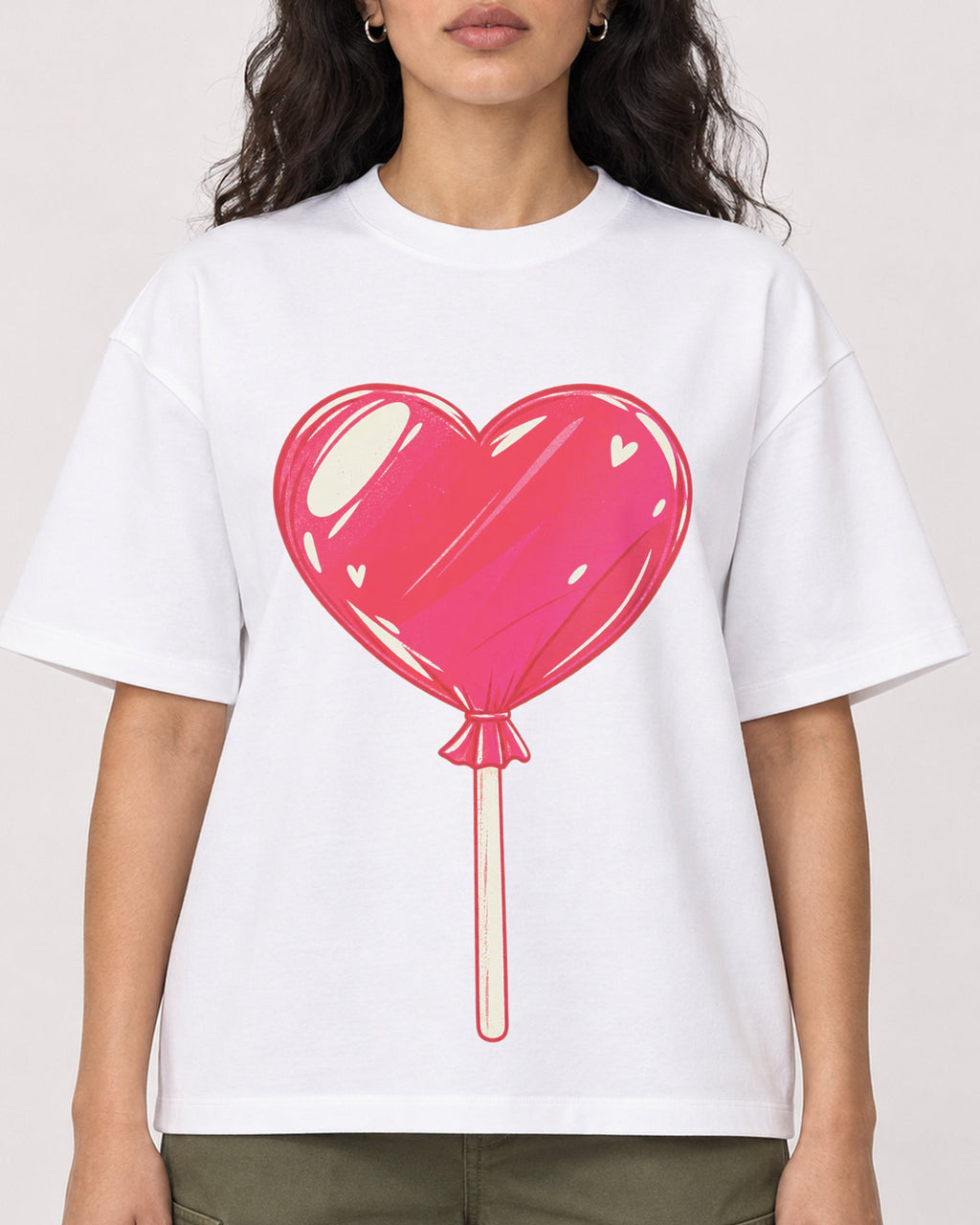 Mockup Boxy Heavyweight Tee White female close-up 07