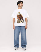 Mockup Boxy Heavyweight Tee White male full-body 02
