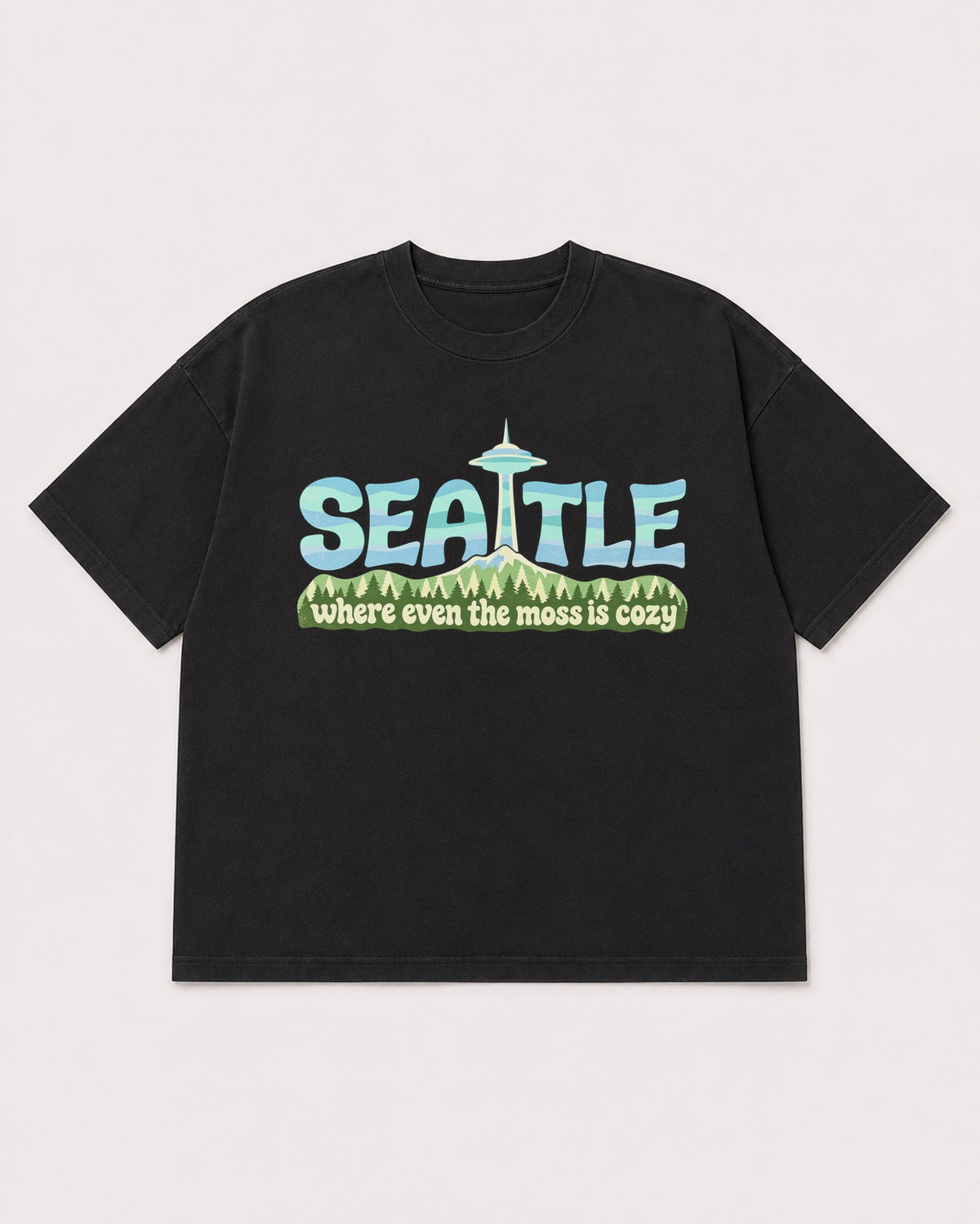 Mockup Boxy Heavyweight Tee Black product