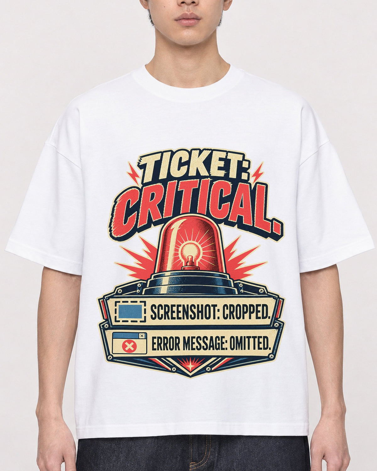 Mockup Boxy Heavyweight Tee White male close-up 01