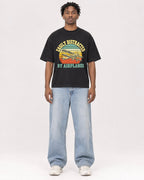 Mockup Boxy Heavyweight Tee Black male full-body 05
