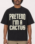 Mockup Boxy Heavyweight Tee Black male close-up 04