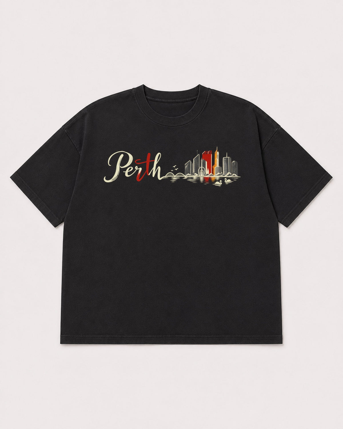 Mockup Boxy Heavyweight Tee Black product