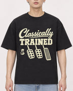 Mockup Boxy Heavyweight Tee Black male close-up 01