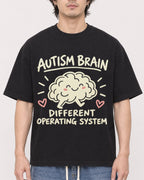 Mockup Boxy Heavyweight Tee Black male close-up 03