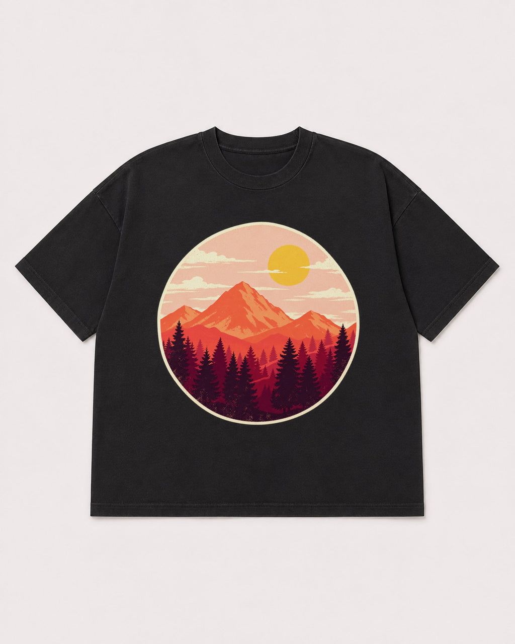 Mockup Boxy Heavyweight Tee Black product