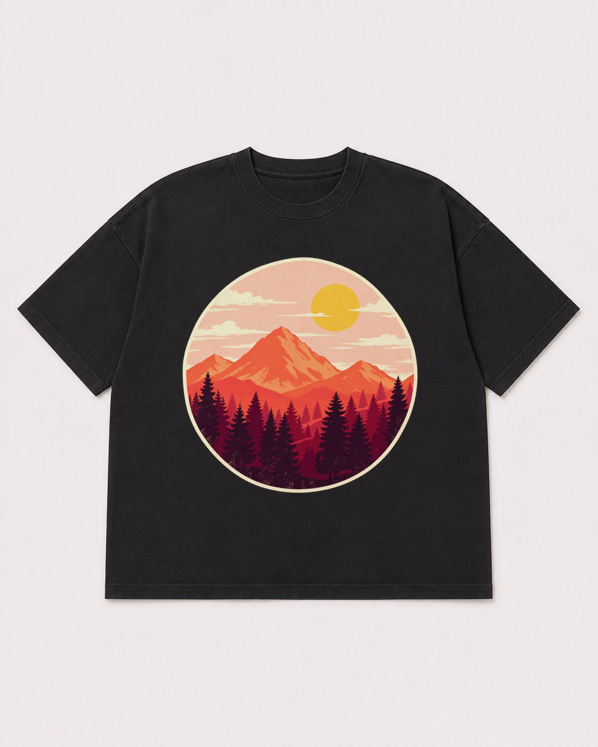 Mockup Boxy Heavyweight Tee Black product