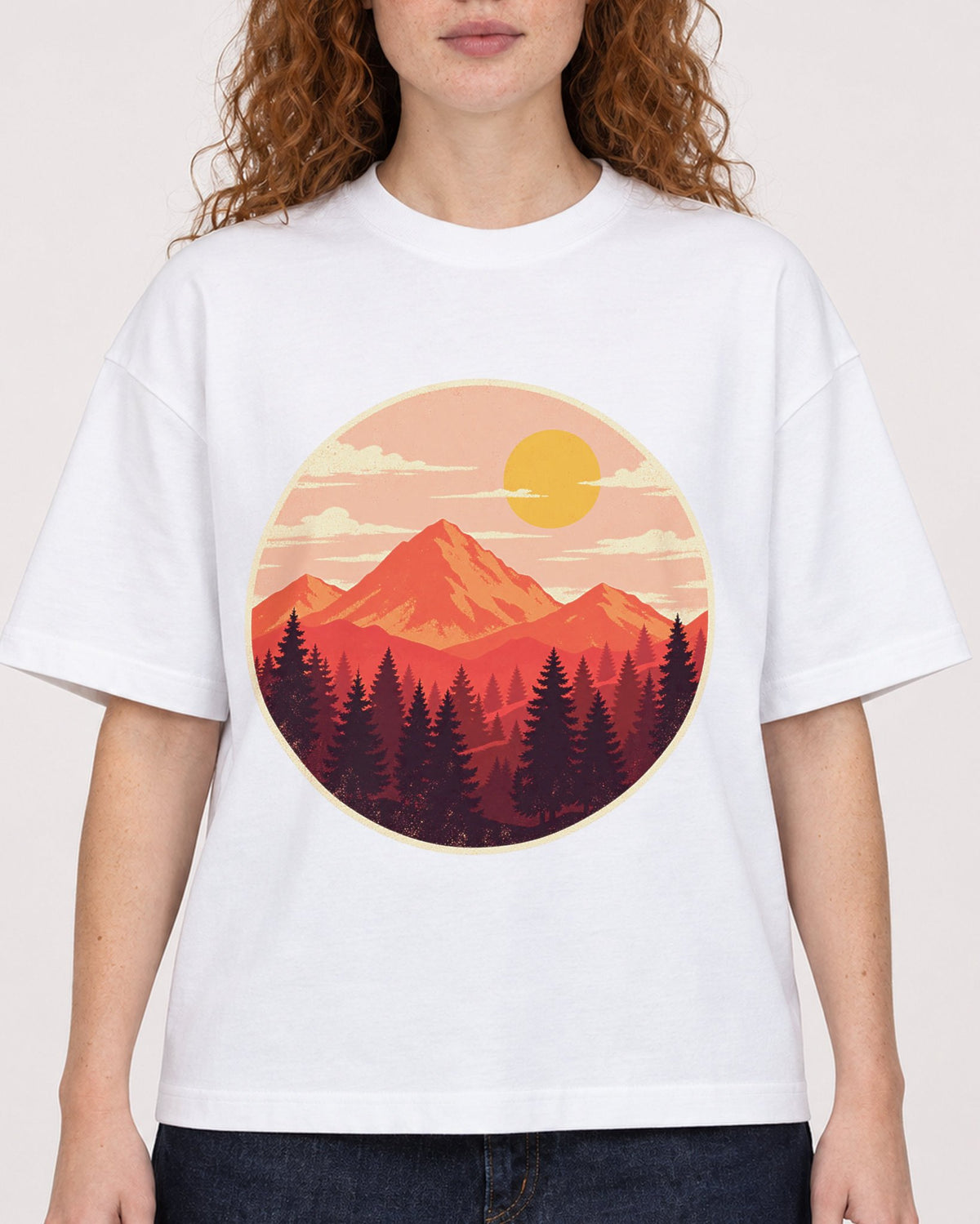 Mockup Boxy Heavyweight Tee White female close-up 09