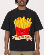 Mockup Boxy Heavyweight Tee Black male close-up 04