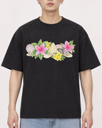 Mockup Boxy Heavyweight Tee Black male close-up 01