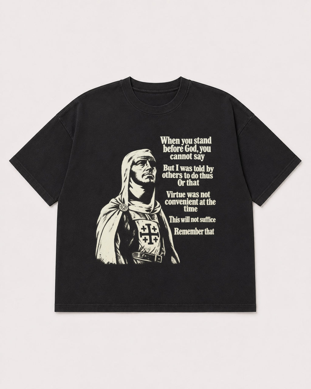 Mockup Boxy Heavyweight Tee Black product