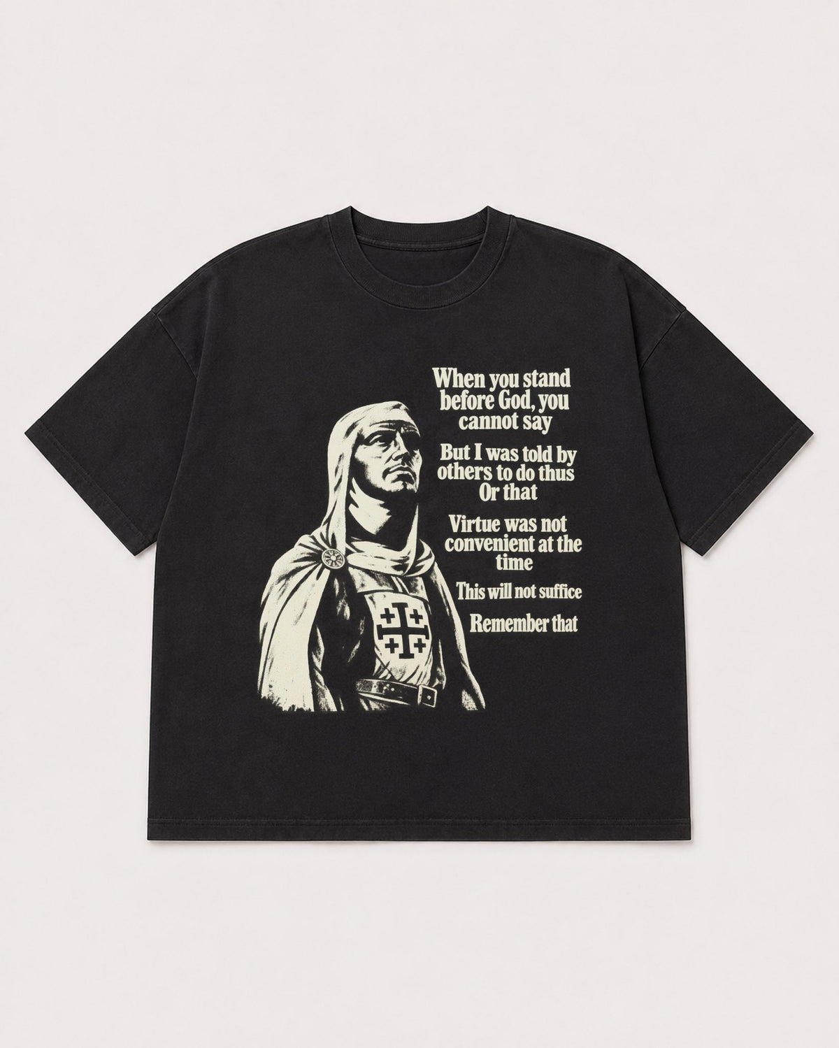Mockup Boxy Heavyweight Tee Black product