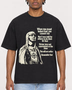 Mockup Boxy Heavyweight Tee Black male close-up 05