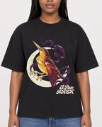 Mockup Boxy Heavyweight Tee Black female close-up 04