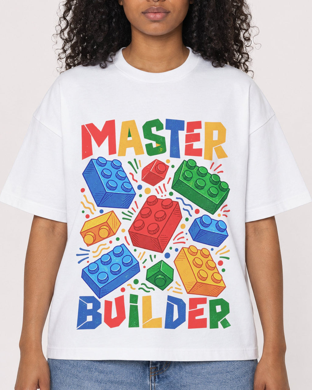 Mockup Boxy Heavyweight Tee White female close-up 05