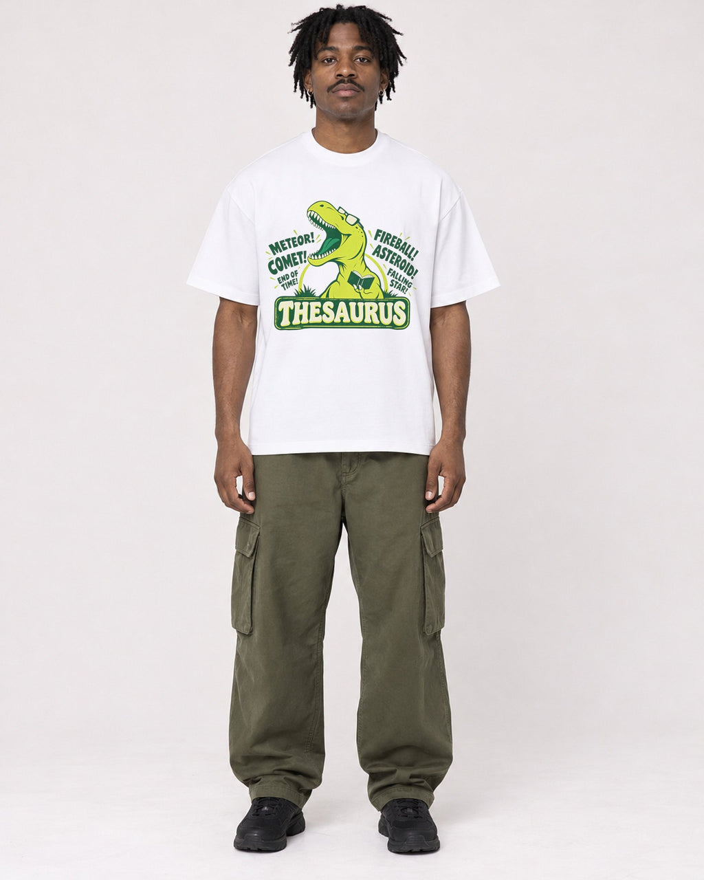 Mockup Boxy Heavyweight Tee White male full-body 04