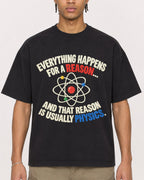 Mockup Boxy Heavyweight Tee Black male close-up 40