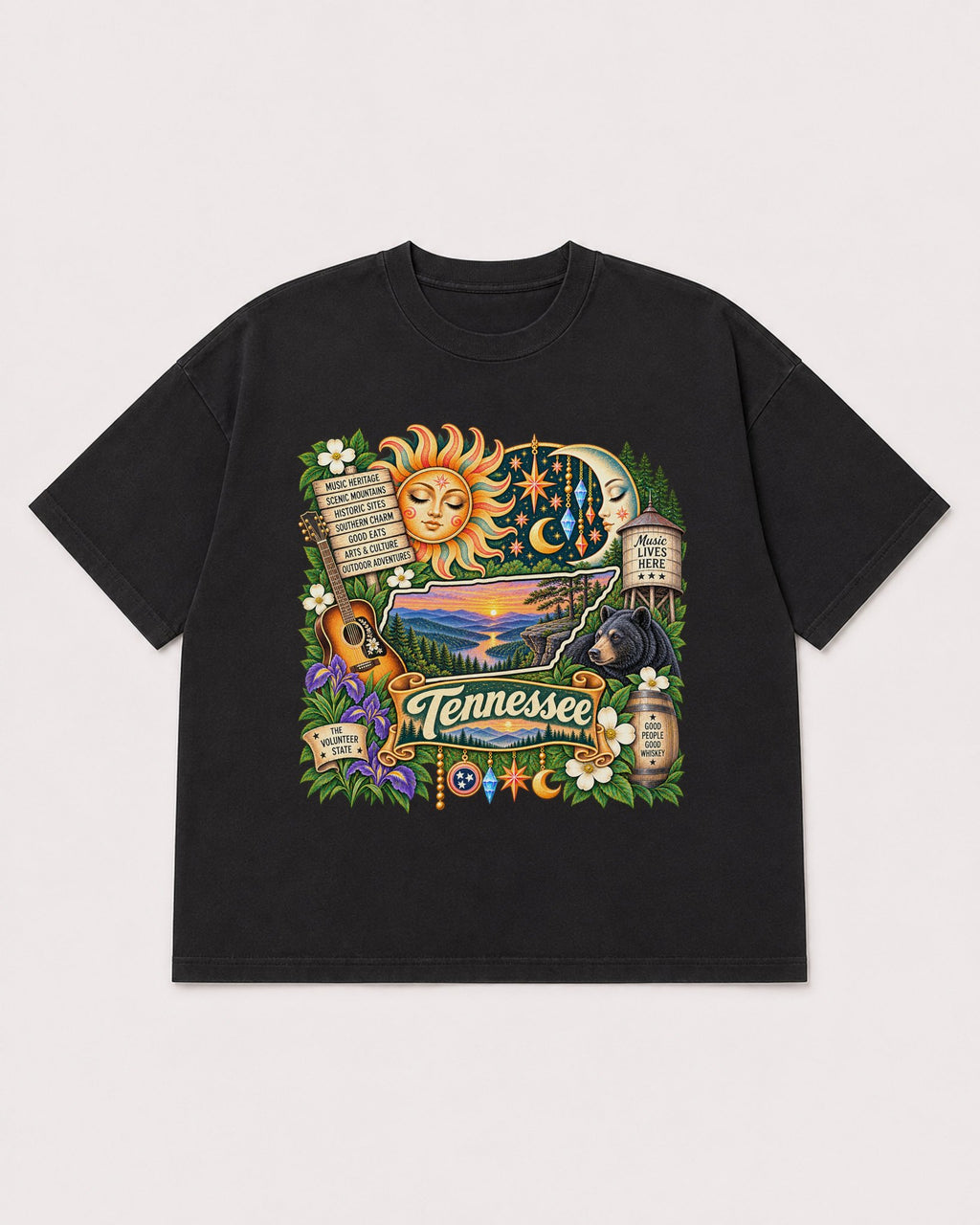 Mockup Boxy Heavyweight Tee Black product