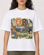 Mockup Boxy Heavyweight Tee White female close-up 07