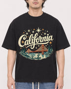 Mockup Boxy Heavyweight Tee Black male close-up 03