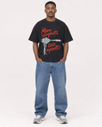Mockup Boxy Heavyweight Tee Black male full-body 14