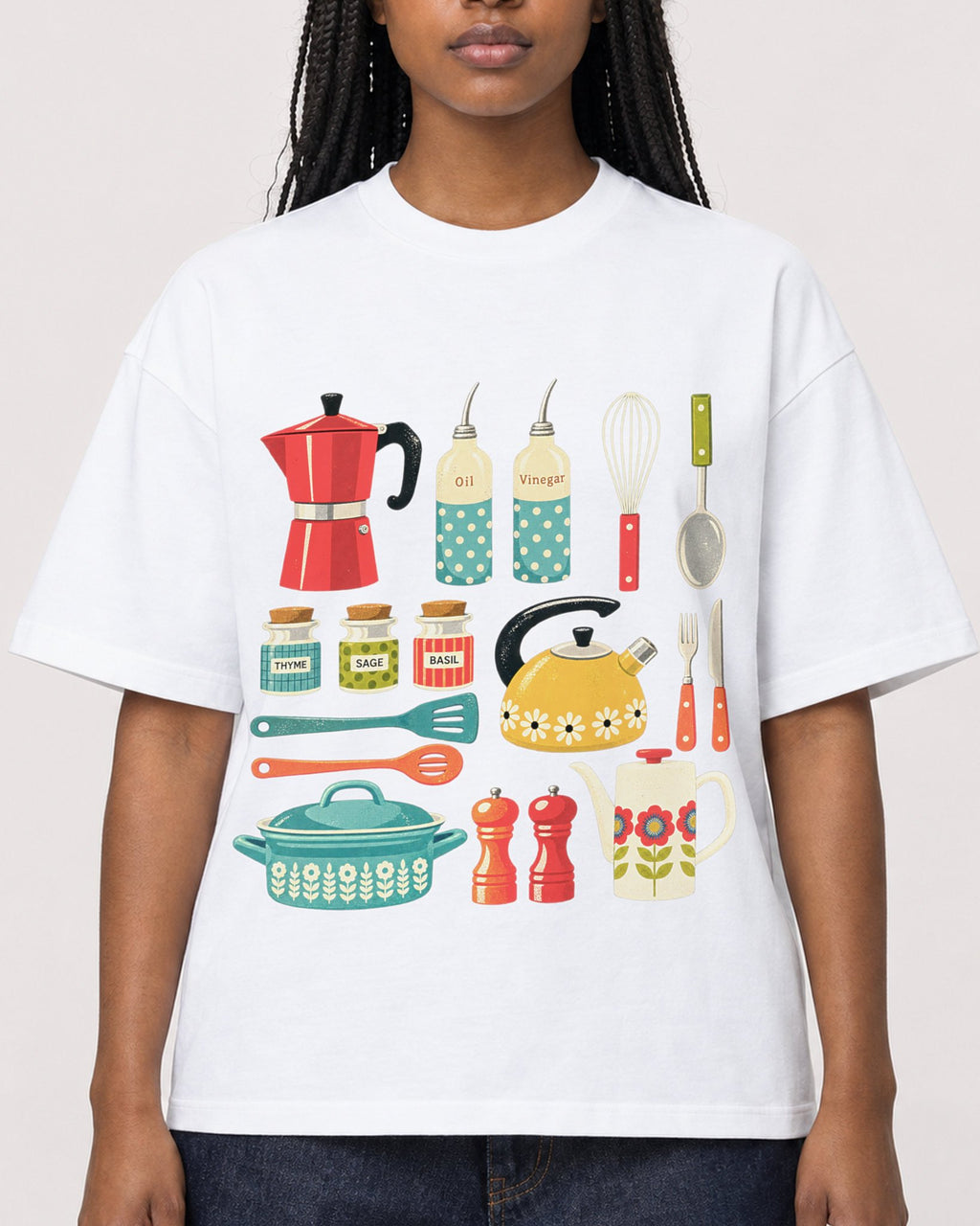 Mockup Boxy Heavyweight Tee White female close-up 04