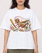 Mockup Boxy Heavyweight Tee White female close-up 02