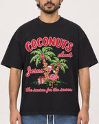 Mockup Boxy Heavyweight Tee Black male close-up 47