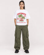 Mockup Boxy Heavyweight Tee White female full-body 47