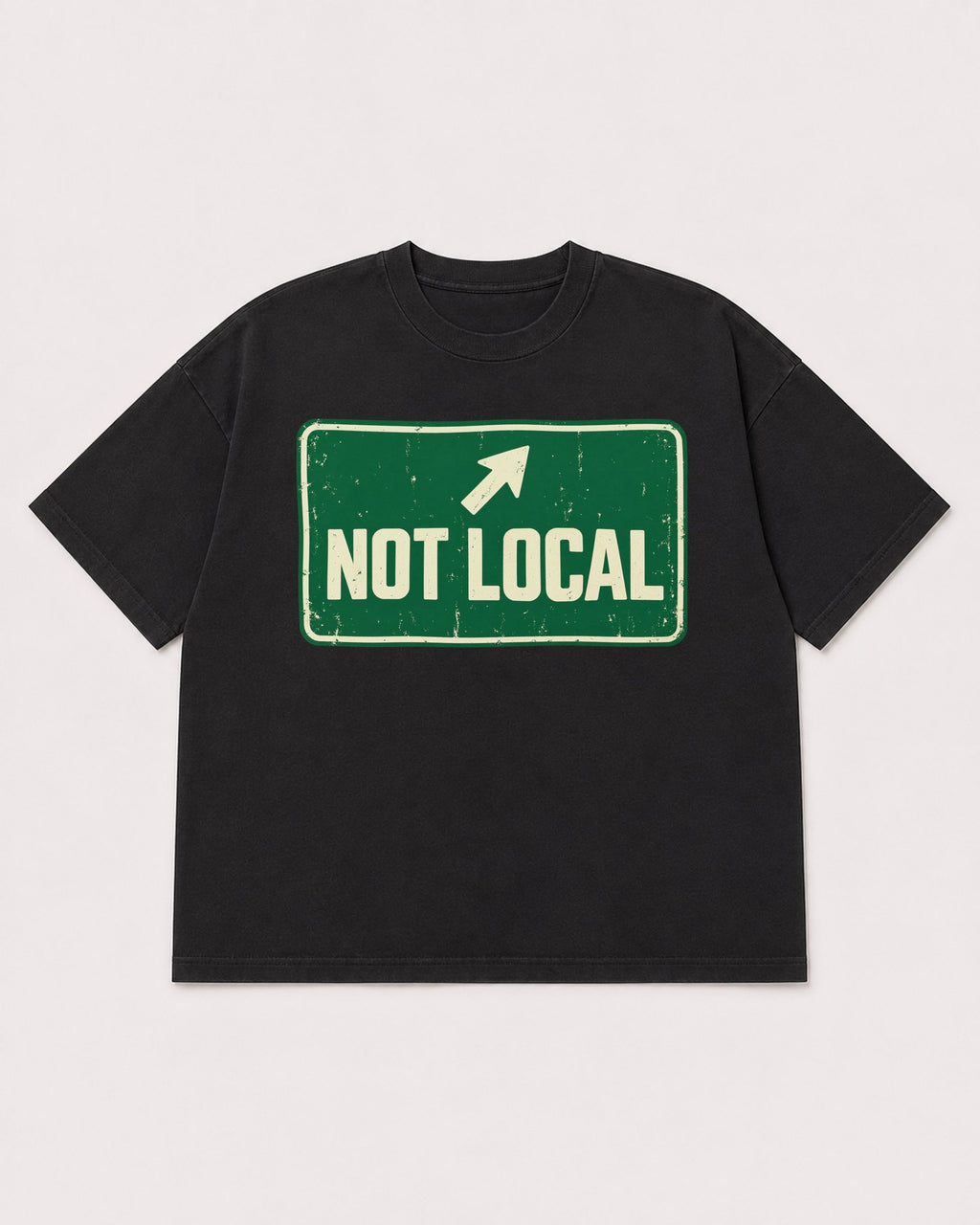 Mockup Boxy Heavyweight Tee Black product