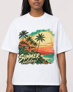 Mockup Boxy Heavyweight Tee White female close-up 04