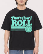 Mockup Boxy Heavyweight Tee Black male close-up 03