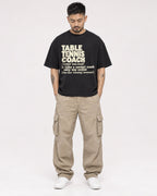 Mockup Boxy Heavyweight Tee Black male full-body 12
