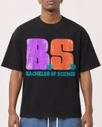 Mockup Boxy Heavyweight Tee Black male close-up 15